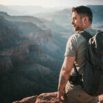 Adrian mit dem Fjällräven Singi 28 am Grand Canyon