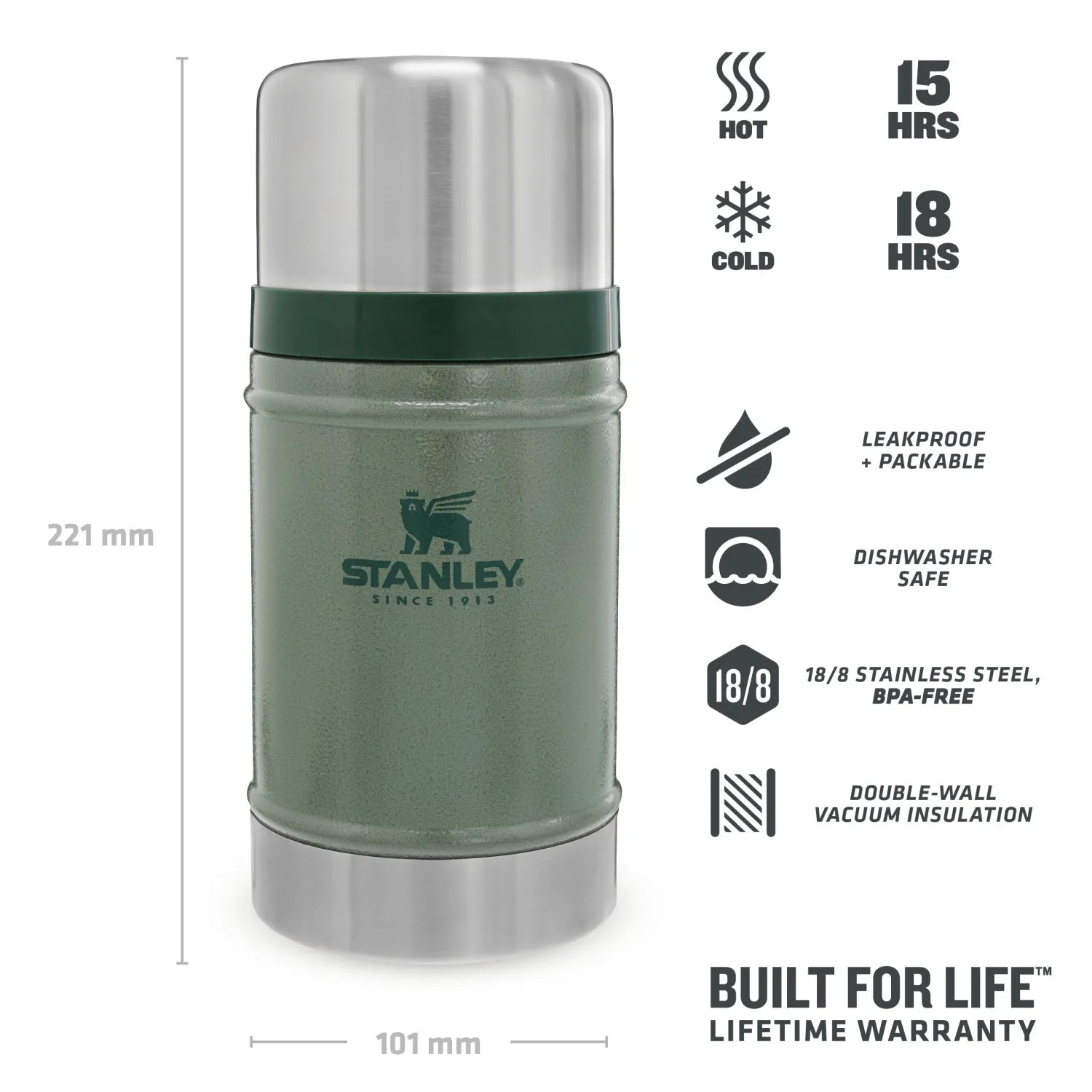 Stanley - The Legendary Classic Food Jar 0.7 L _ 24 OZ - Hammertone Green - 3.jpg