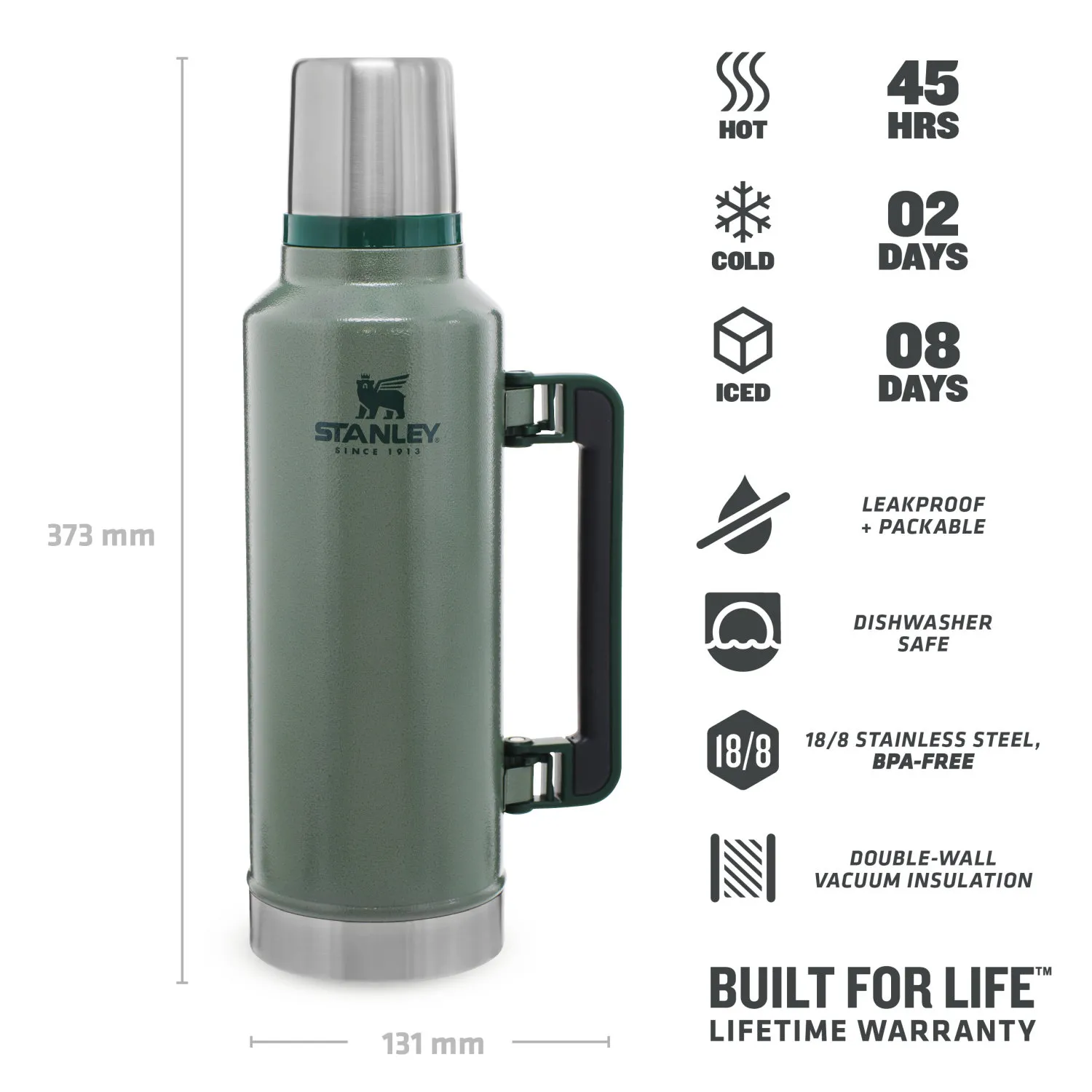 Stanley - The Legendary Classic Bottle 1.9 L _ 2.0 QT - Hammertone Green - 3.jpg