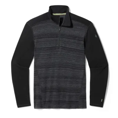 Men's Classic Thermal Merino Base Layer 1/4 Zip schwarz