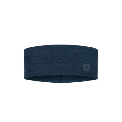 Merino Wide Headband blau