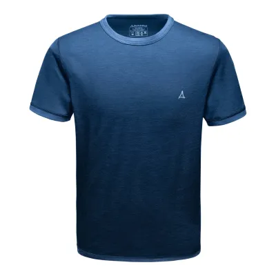 Merino Sport Shirt 1/2 Arm M blau