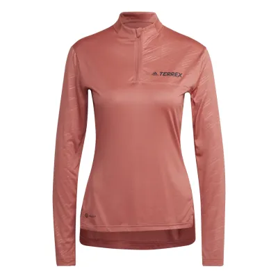 Multi Half-Zip Longsleeve Women grün