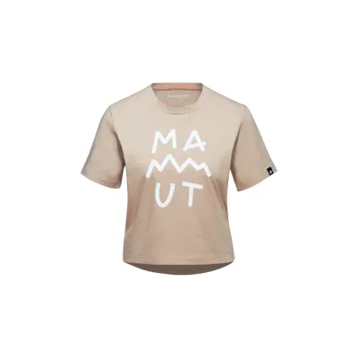 Massone T-Shirt Cropped Women Lettering beige