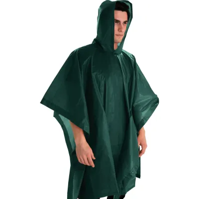 Leichtponcho grün