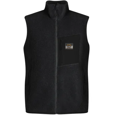 Flok Wool Ms Pile Vest schwarz