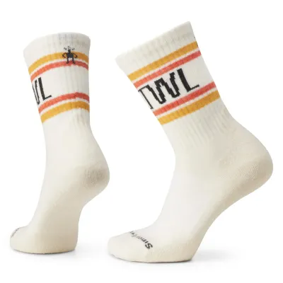 Athletic SMRTWL Retro Stripe Crew Socks beige