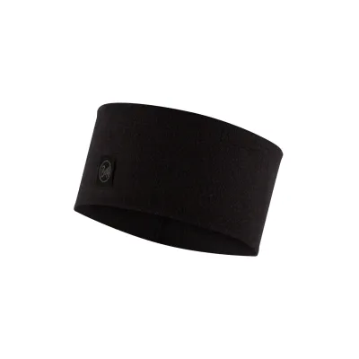 Merino Wide Headband schwarz