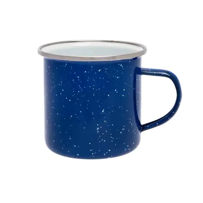 Emaille Tasse blau