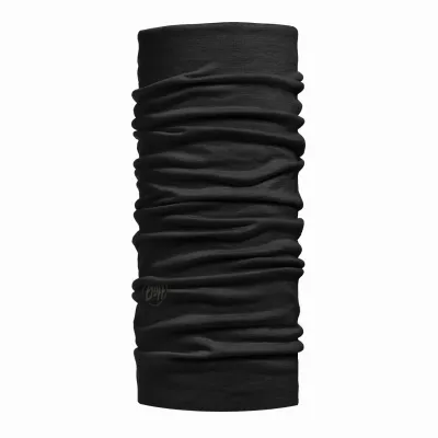 Lightweight Merino Wool Buff schwarz