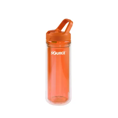 ECO Tritan double wall Trinkflasche 600ml orange