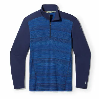 Men's Classic Thermal Merino Base Layer 1/4 Zip blau