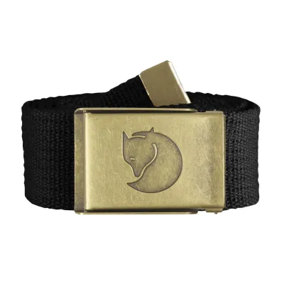 Canvas Brass Belt schwarz