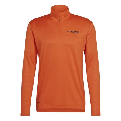 Multi Half-Zip Longsleeve Men orange